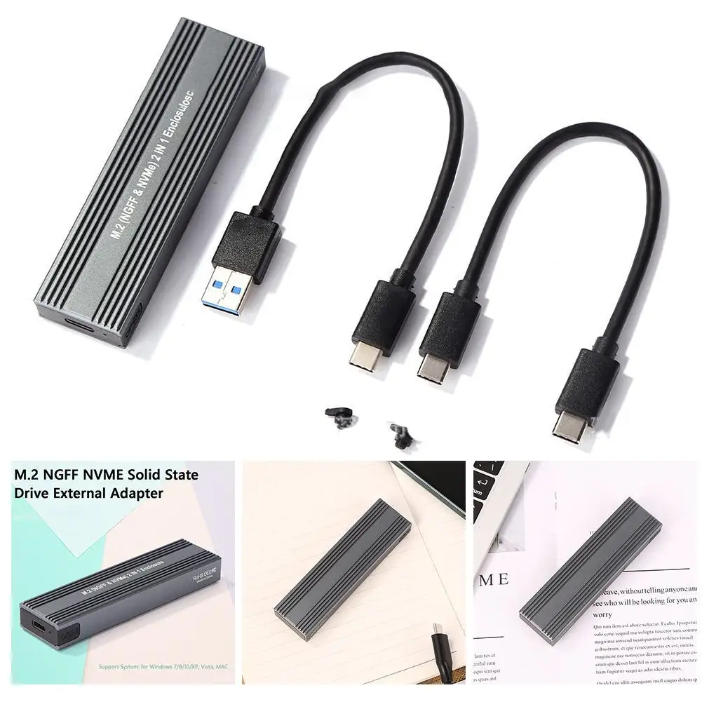 

External Hard Drive Chassis Supports Dual-protocol Dual-purpose SATA/NVME Enclosures Drive Hard V8X1