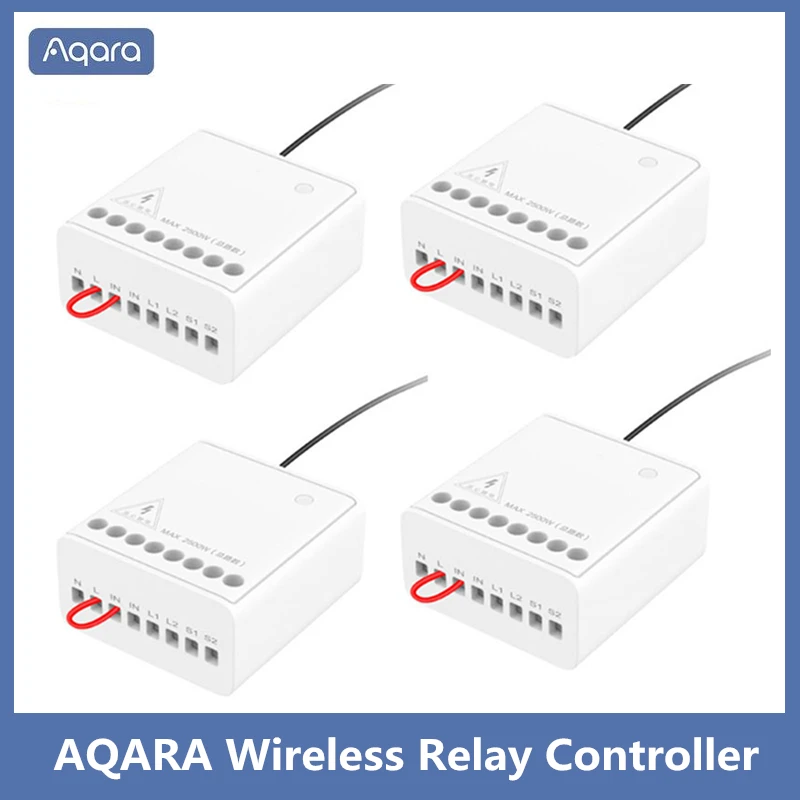 

Модуль управления Aqara, беспроводной релейный контроллер, 2-канальный, работает с приложением mi home для умного дома Xiaomi Mijia, оригинал