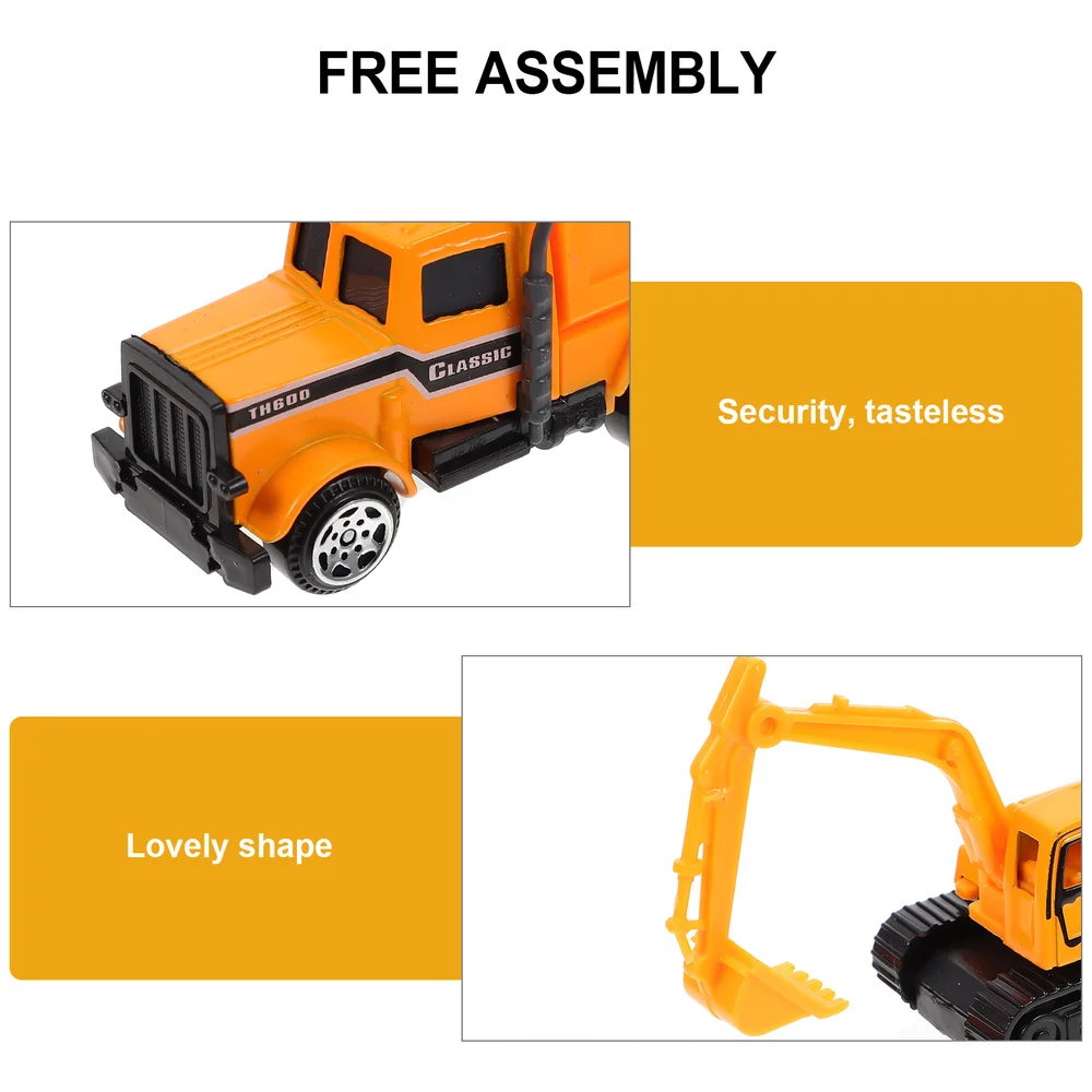 

1 Set Construction Truck Kids Room Desktop Decoration Excavator Vehicle