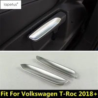 lapetus accessories for volkswagen t roc t roc 2018 2022 seat backrest adjustment handle decoration molding cover kit trim abs
