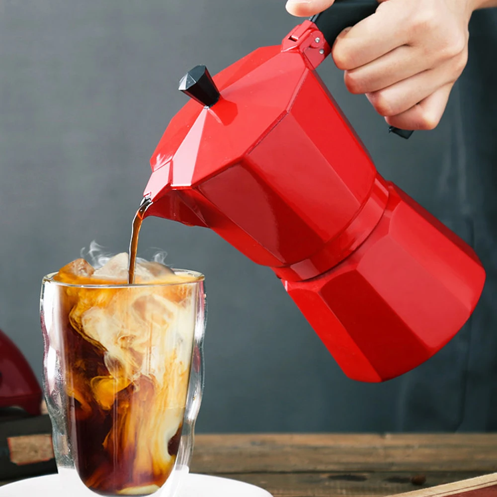 Алюминиевый Перколятор для кофе Moka прочный Cafeteira Expresso практичный кофейник 150/300/450