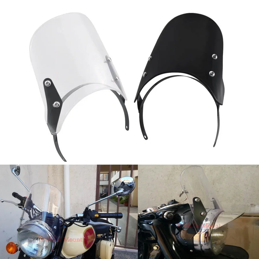 Мотоциклетные прозрачные черные фары обтекатель лобовое стекло инструмент