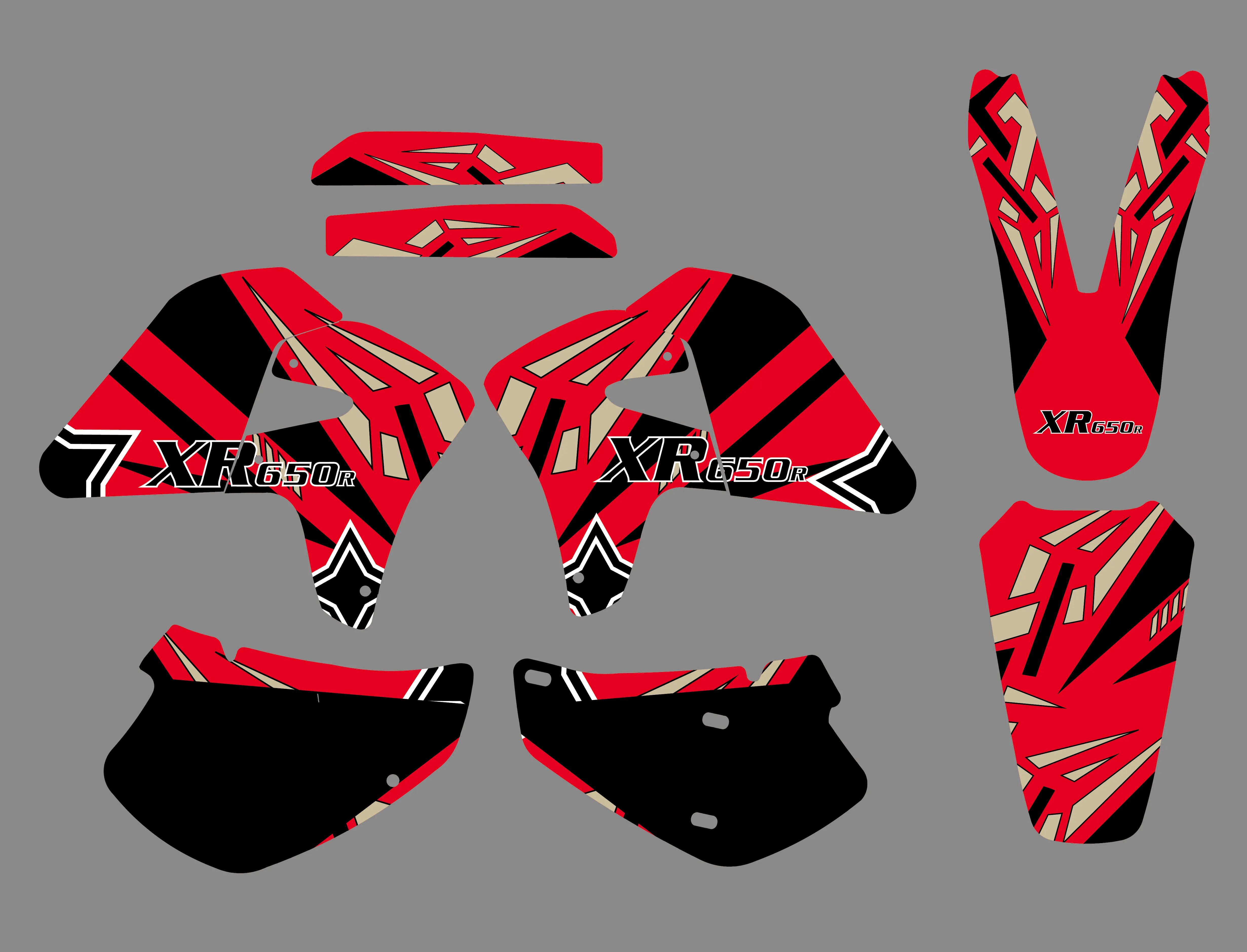 Цельнопластиковая графическая наклейка для мотоцикла Honda XR650R XR 650 R 650R 2000-2009 2001 2002