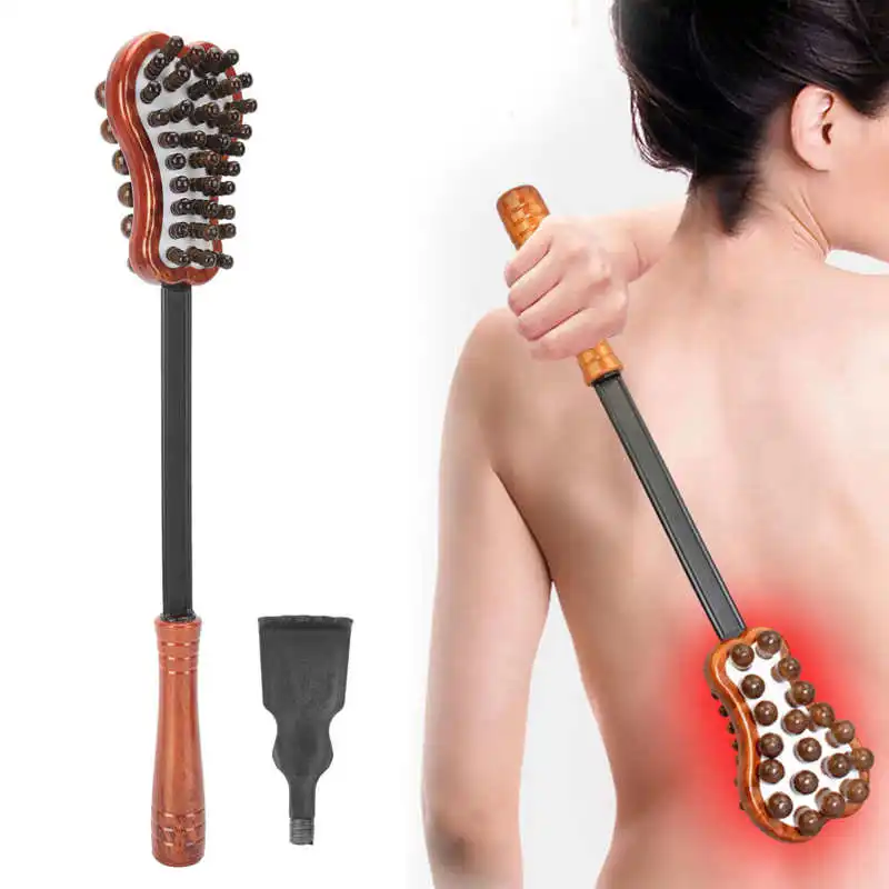 

Back Knock Massage Hammer Stress fatigue Relief Handle Wood Scratcher Relaxing Massager Stick Body Health Care Tool