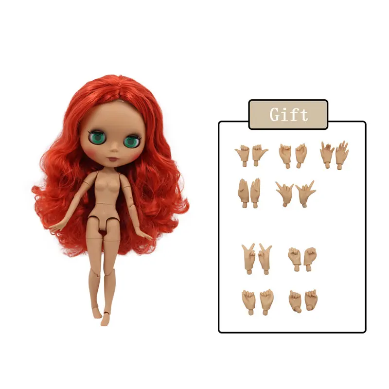 matte face 0145 Ледяная фабрика Blyth кукла Обнаженная соединение тела с ручной набор A& B 1/6 BJD Модная Кукла подходит diy Макияж Специальная цена - Цвет: matte face 0145