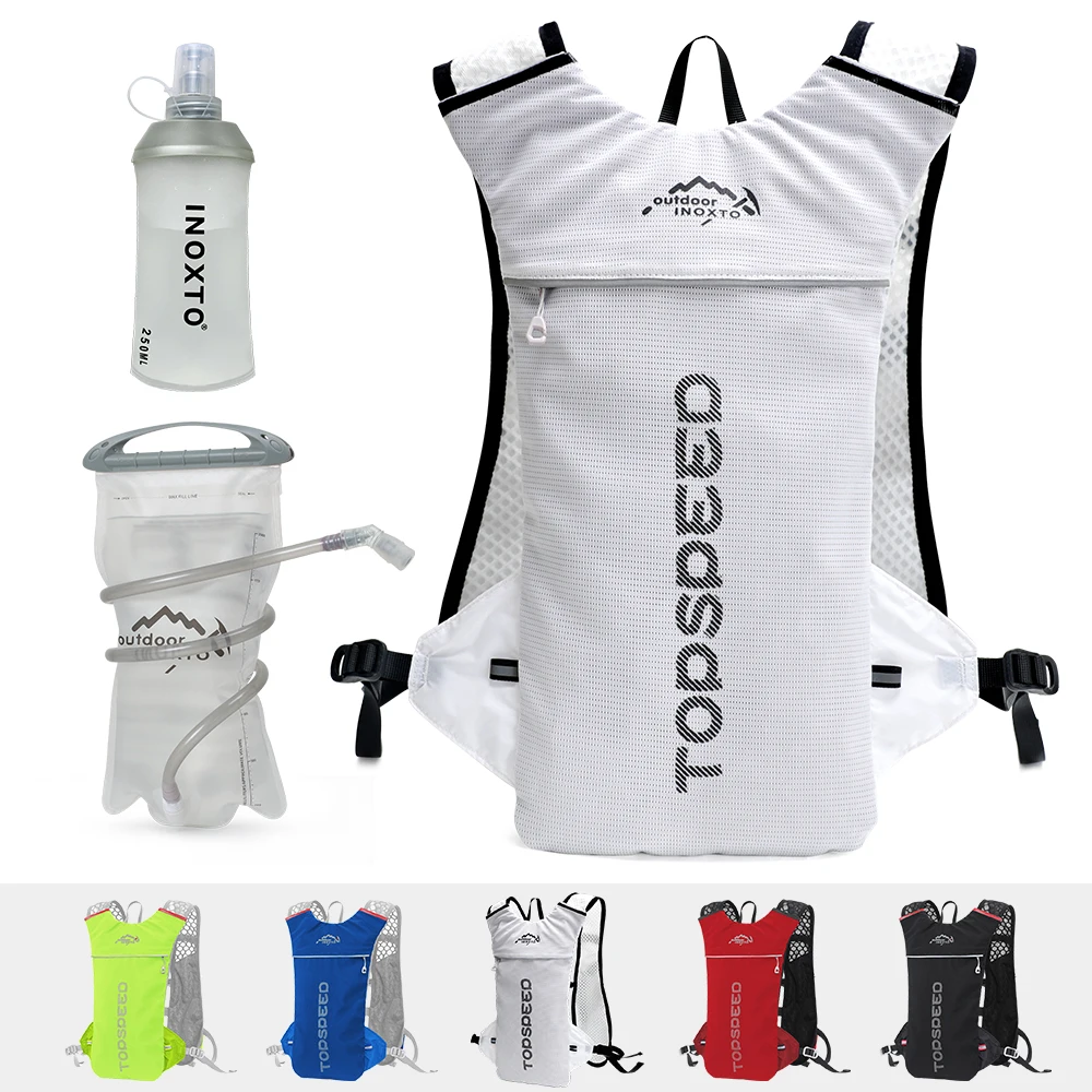 

INOXTO Trail Running Backpack 5L Super Running Hydrating Vest Bag Marathon Cycling Backpack Bag 250ml Soft Bottle Bottled Water