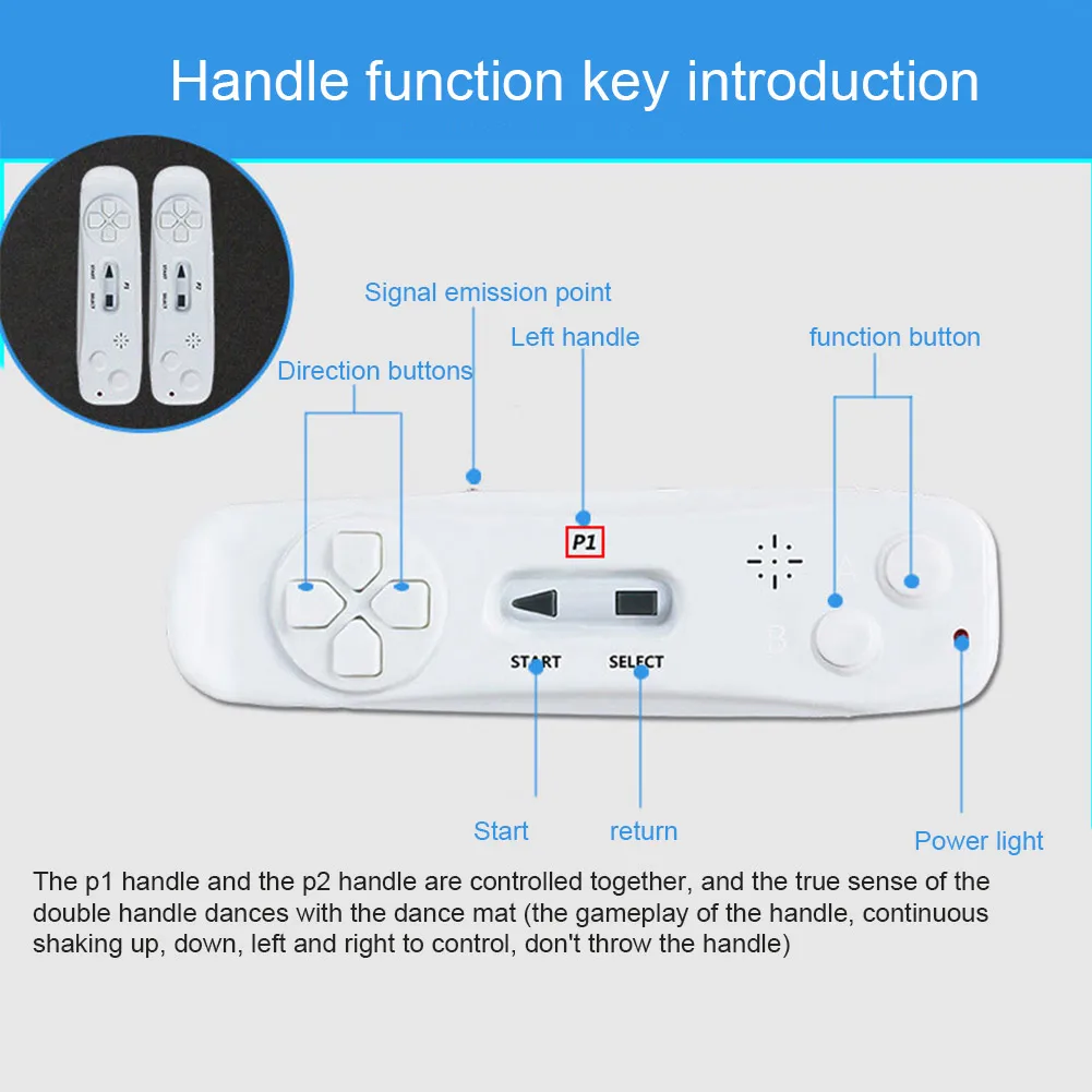 

Computer Gift Home 3D Double Dance Mat HD Running Blanket Yoga Game For TV PVC Massage Learning Indoor Kids Toy