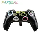 Черный геймпад для мальчиков, 68 х49 см, 1 шт., надувной игрушечный воздушный шар из фольги, украшение для дня рождения, реквизит для игры, игровой инструмент, воздушный шарик