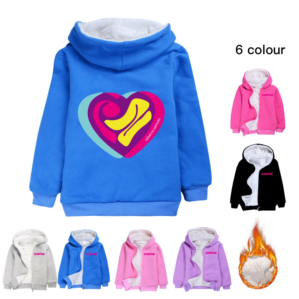 

Kids Jacket with Zipper Wool Liner Boys Coat Thicken Hooded Winter Rebecca Zamolo Hoodies Fur Baby Girl squirrel Outwear