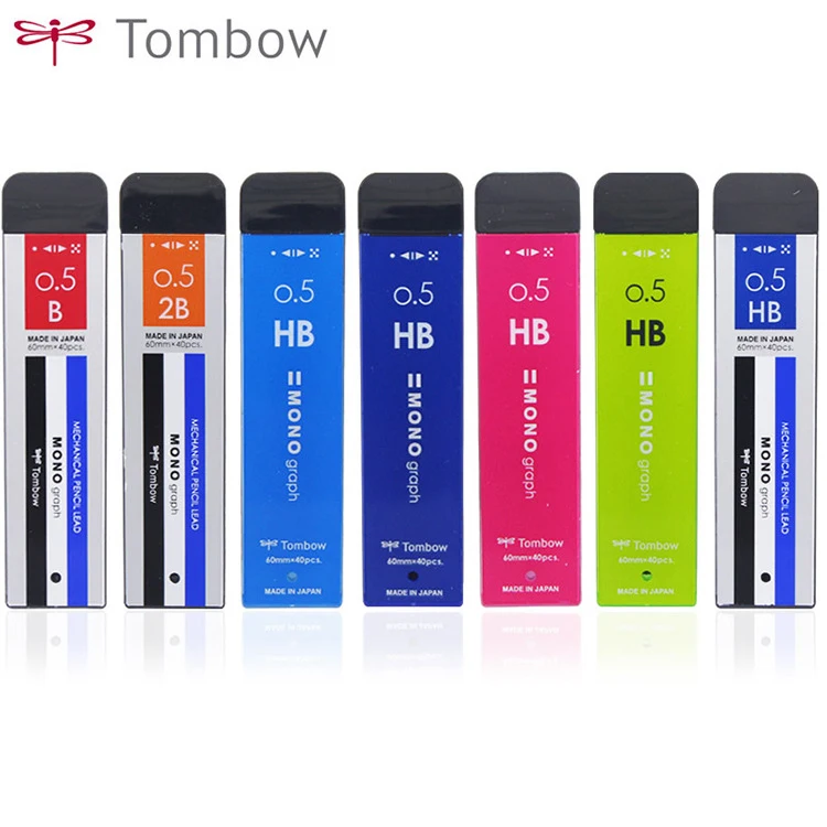 Японский монографический механический карандаш TOMBOW R3/R5-MG 0 3/0 5 мм HB/B/2B с черным