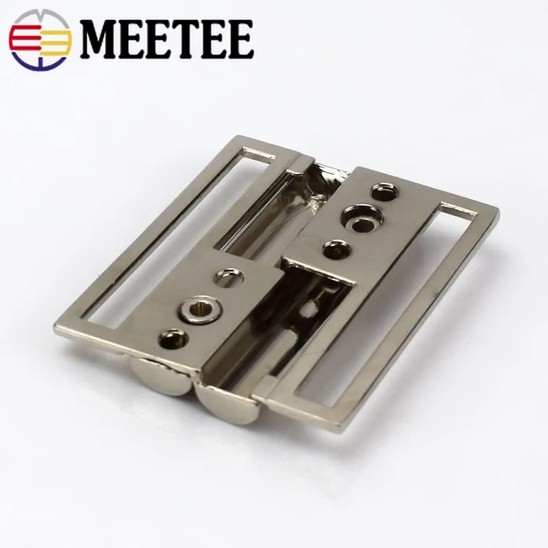 Металлическая застежка для ремня Meetee 40 мм-60 мм 2/5 шт. искусственное пальто пуховик