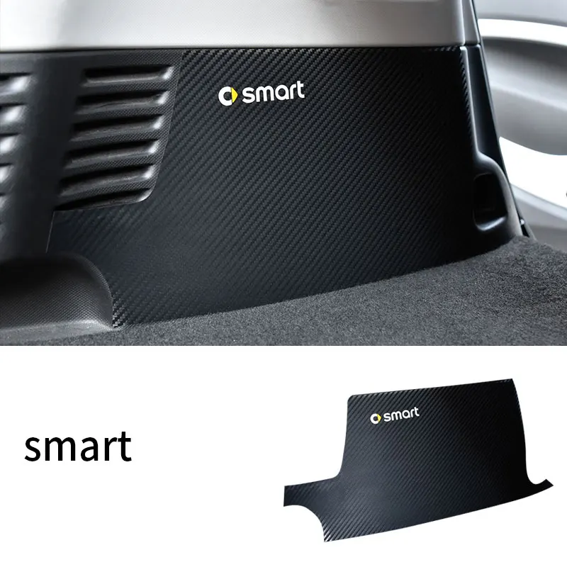 

Carbon fiber pattern tail box mat Trunk anti-scratch protection sticker for smart fortwo 453 interior modification