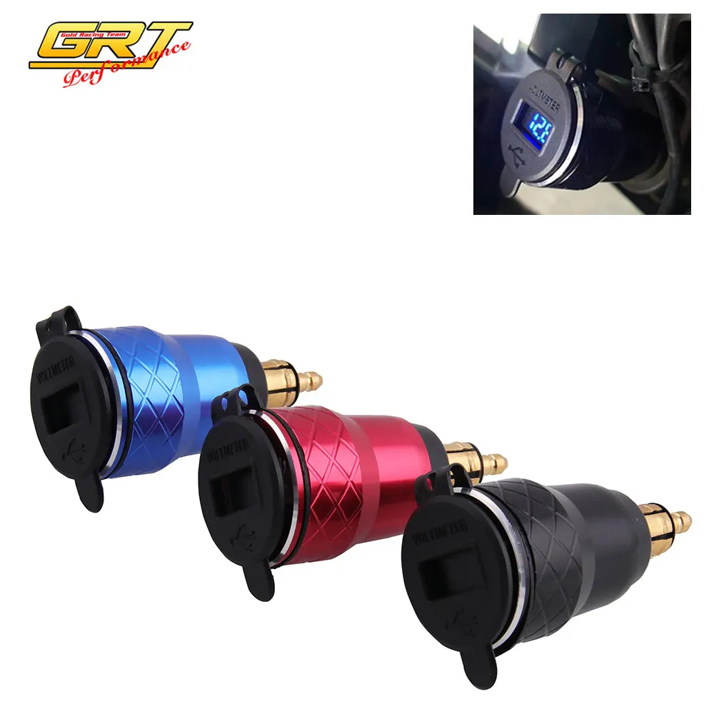 Зарядное устройство для мотоцикла с двумя USB разъемами адаптер прикуривателя