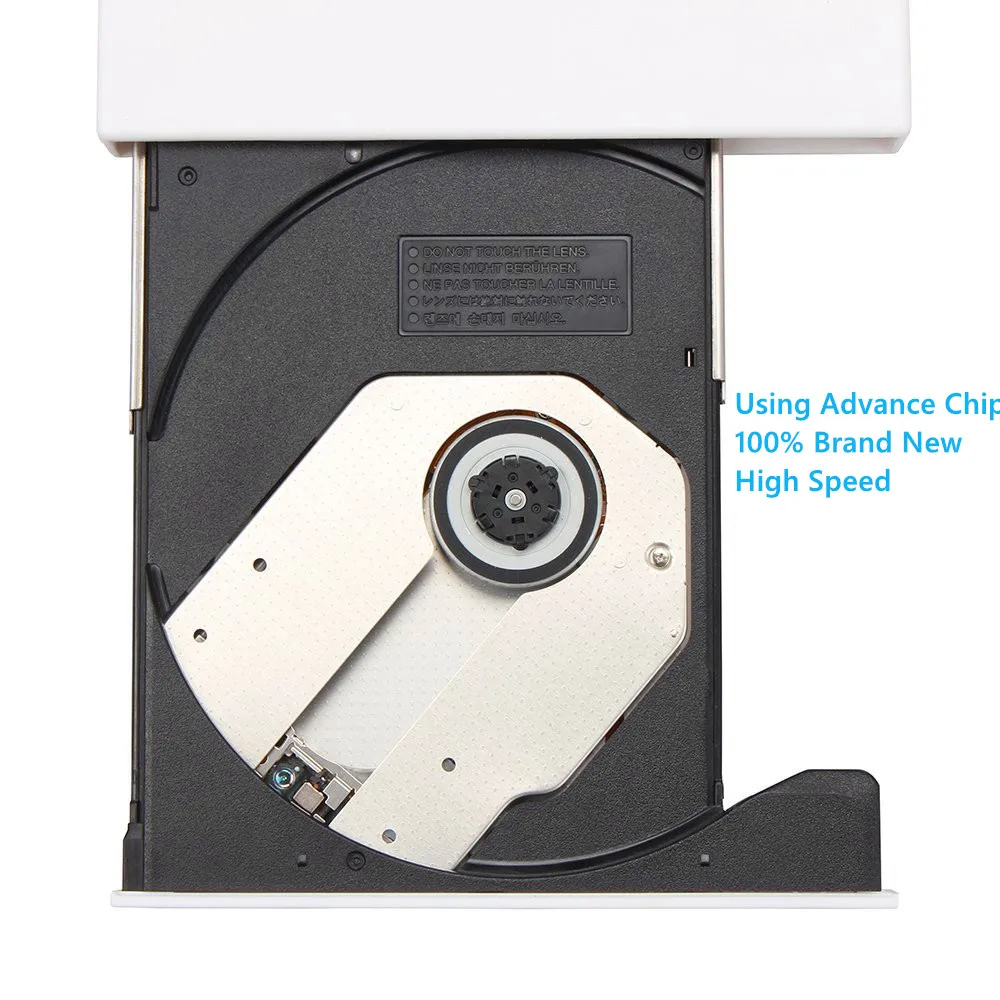 YiYaYo USB 2,0 CD RW DVD-ROM CD-ROM-плеер Внешний DVD Оптический привод рекордер портативный для ноутбука ПК Windows 7/8