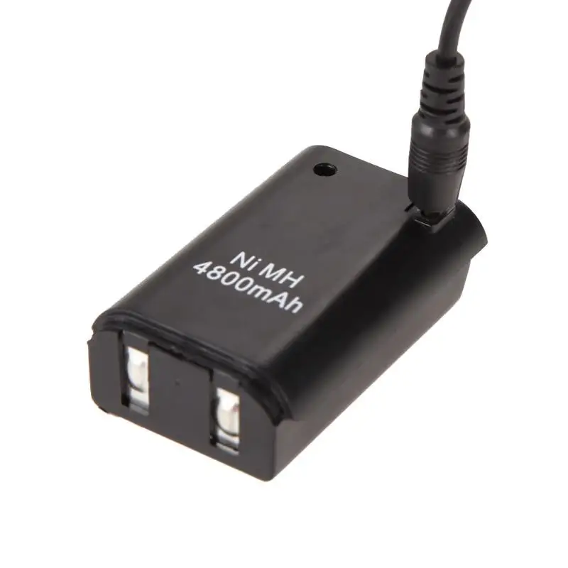 ALLOYSEED 2 шт. 4800 мАч блок аккумуляторов NiMH с usb-кабелем для зарядки для Microsoft Xbox 360 беспроводной контроллер аккумуляторная батарея