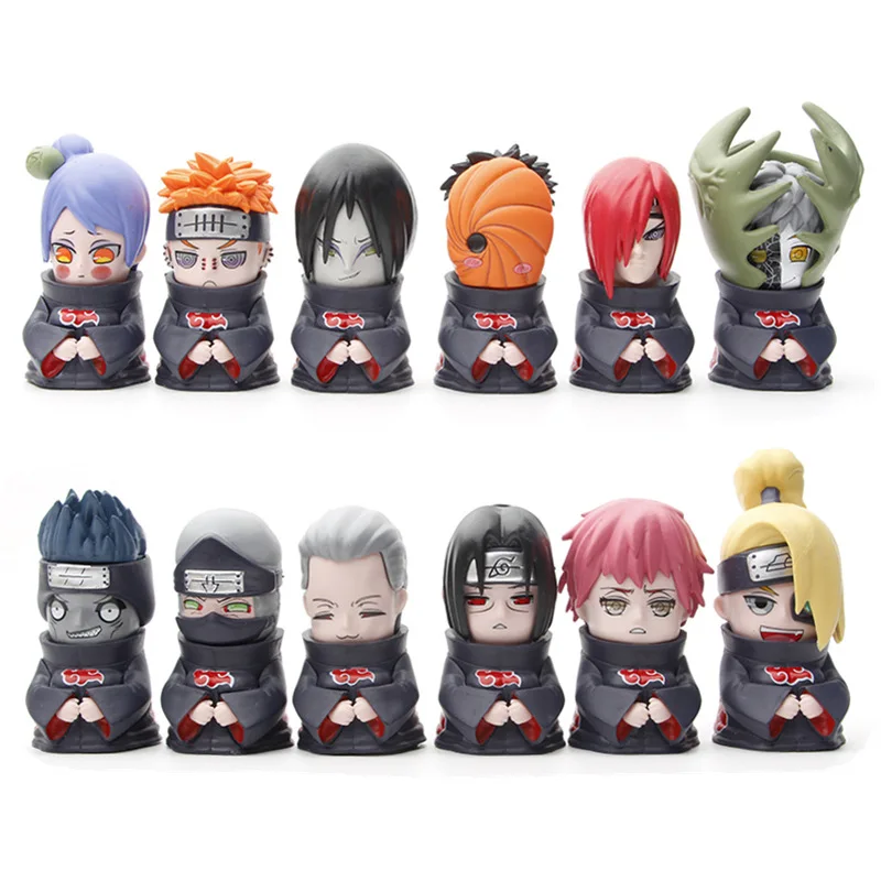 

6 Pcs Naruto Akatsuki Anime Figure Toys For Childen Action Figure Sasuke Naruto Kakashi Ninja Collectible Model Doll Kawaii Gift