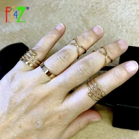 f j4z trend rings for women fashion punk 6pcs finger ring sets simplicity lady special gifts 2021