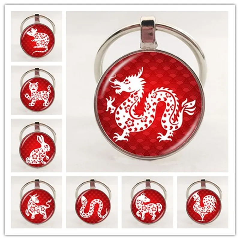 Лидер продаж! винтажный брелок с изображением китайского зодиака год крыс ковбой