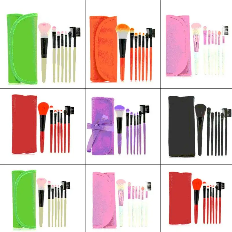 

Eyeshadow Brush 7pcs Set Makeup Brushes Lip Powder Foundation Eyeliner Cosmetic Tool