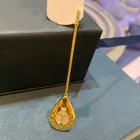 2020 новые высококачественные модные длинные очаровательные серьги-скарабей золотого цвета с паве из циркония, женские Брендовые украшения для вечеринок, бесплатная доставка