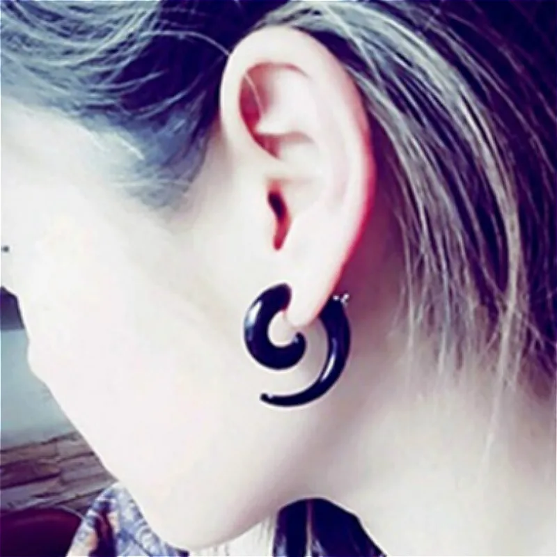 Новинка 2019 черные висячие серьги в форме рога быка 6 мм модные украшения для