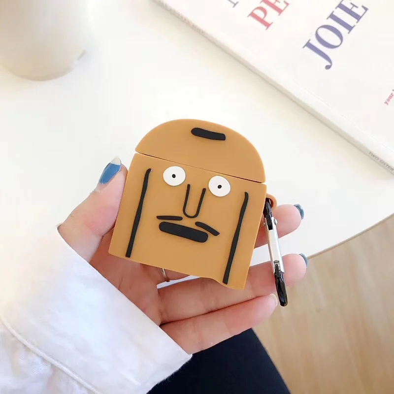 Мультфильм милый Король Лев 3D наушники защитная оболочка для airpods 2 чехол для Apple Bluetooth гарнитура крышка защита коробки