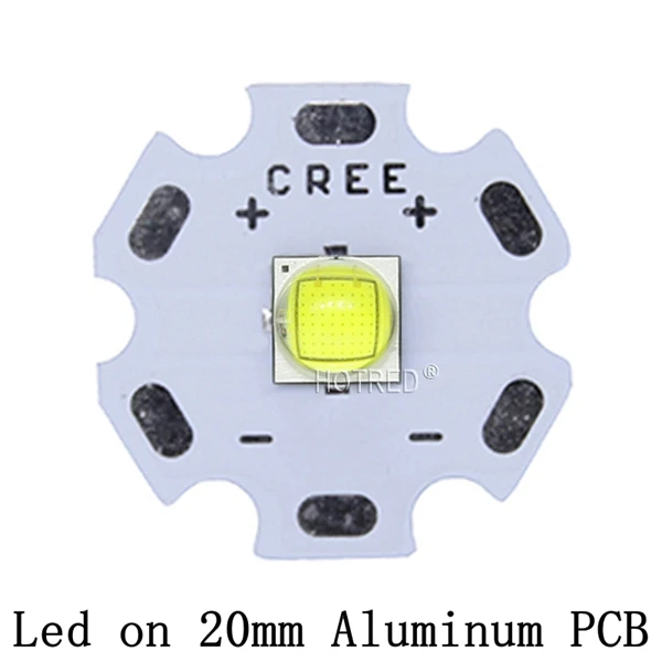 5 шт. Китай Cree XLamp XM-L2 XML2 T6 SMD5050 10 Вт Холодный белый 6500 к 80 мил высокой мощности светодиодный Диод таблеточного типа для детали для оборудования импульсного освещения лампы DIY - Испускаемый цвет: On 20mm White PCB