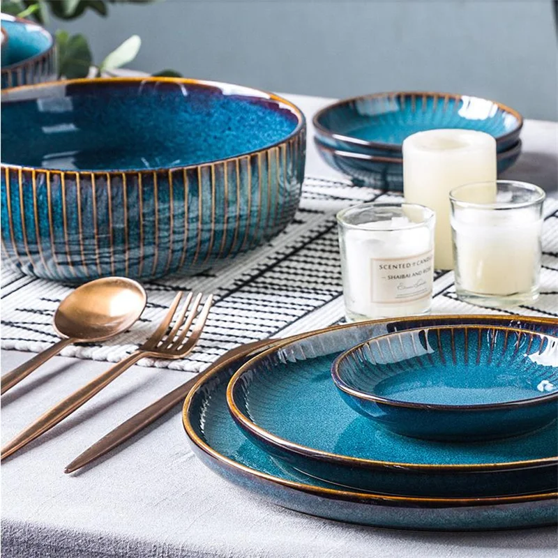 Тарелка для столовых приборов креативная Бытовая Керамическая тарелка