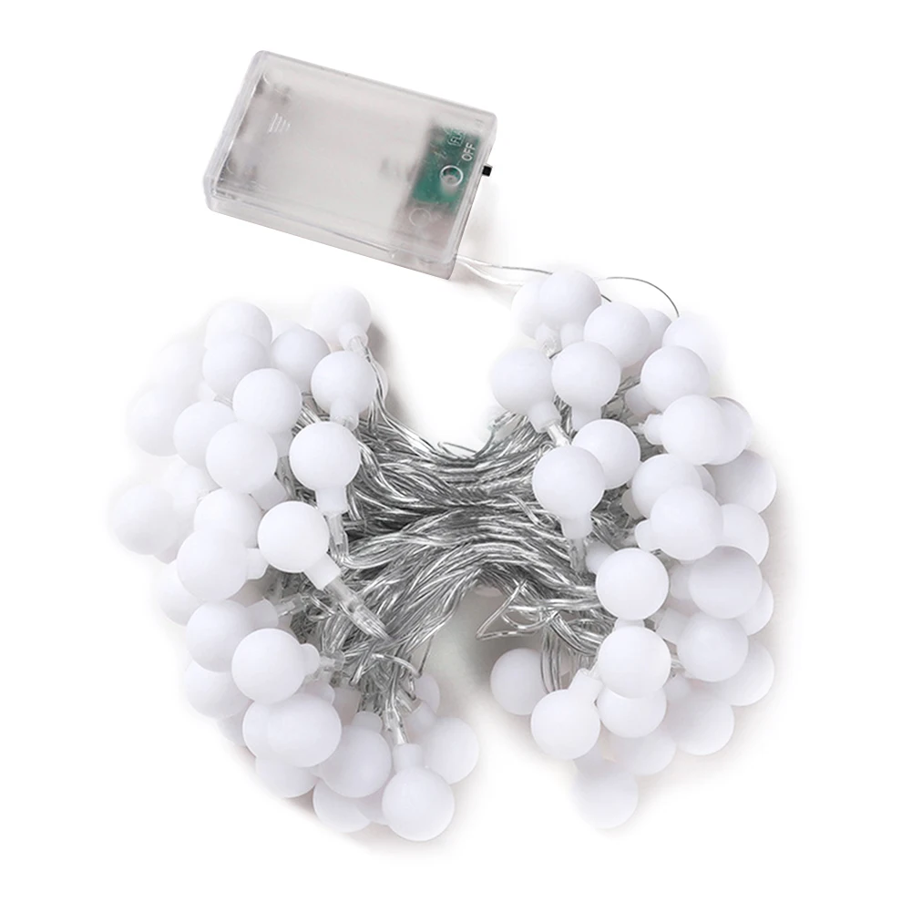 Гирлянда уличная с 60 светодиосветодиодный водонепроницаемый шнурок круглыми