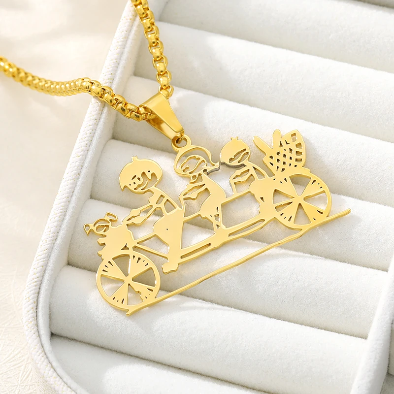 Ожерелье из нержавеющей стали для рисования детей персонализированное ожерелье