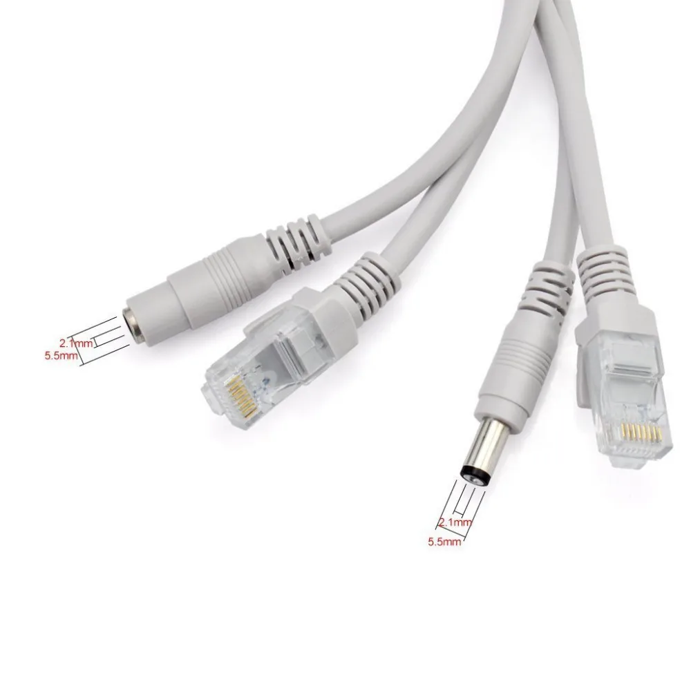 20 м CCTV сетевой кабель RJ45 CAT5/CAT 5e + DC Мощность видеонаблюдения расширение сети Ethernet