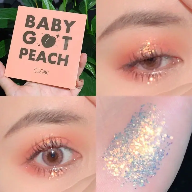 

GUICAMI 9 Colors Fruit yan ying pan Strawberry Coconut Peach Honey Pearl Matte Students Price Waterproof Eyeshadow