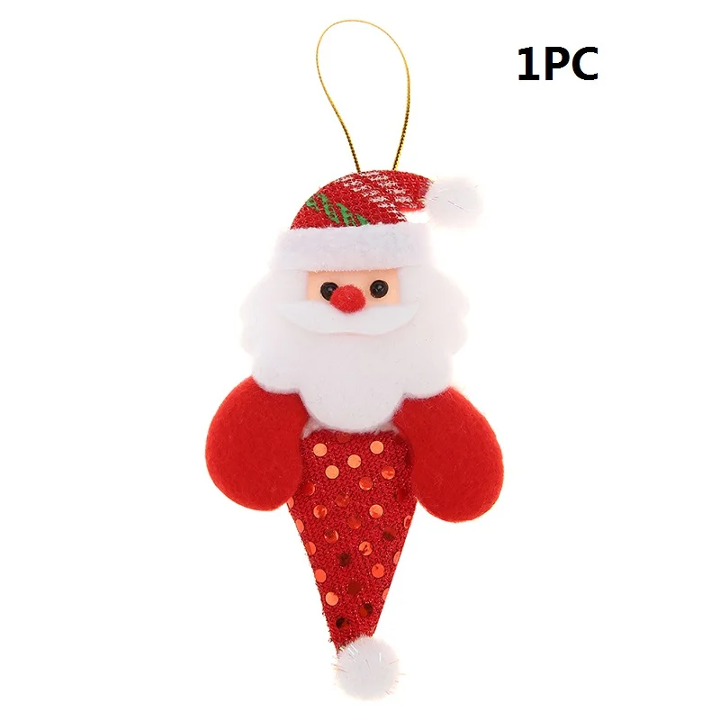 1Pc 10 шт. Navidad Снежинка деревянная Подвеска Висячие украшения Рождественская елка дерево ремесло Рождественская елка украшения для дома - Цвет: 1Pc
