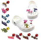 Украшение для обуви из ПВХ, радужная корона, для девочек, 1-12 шт.