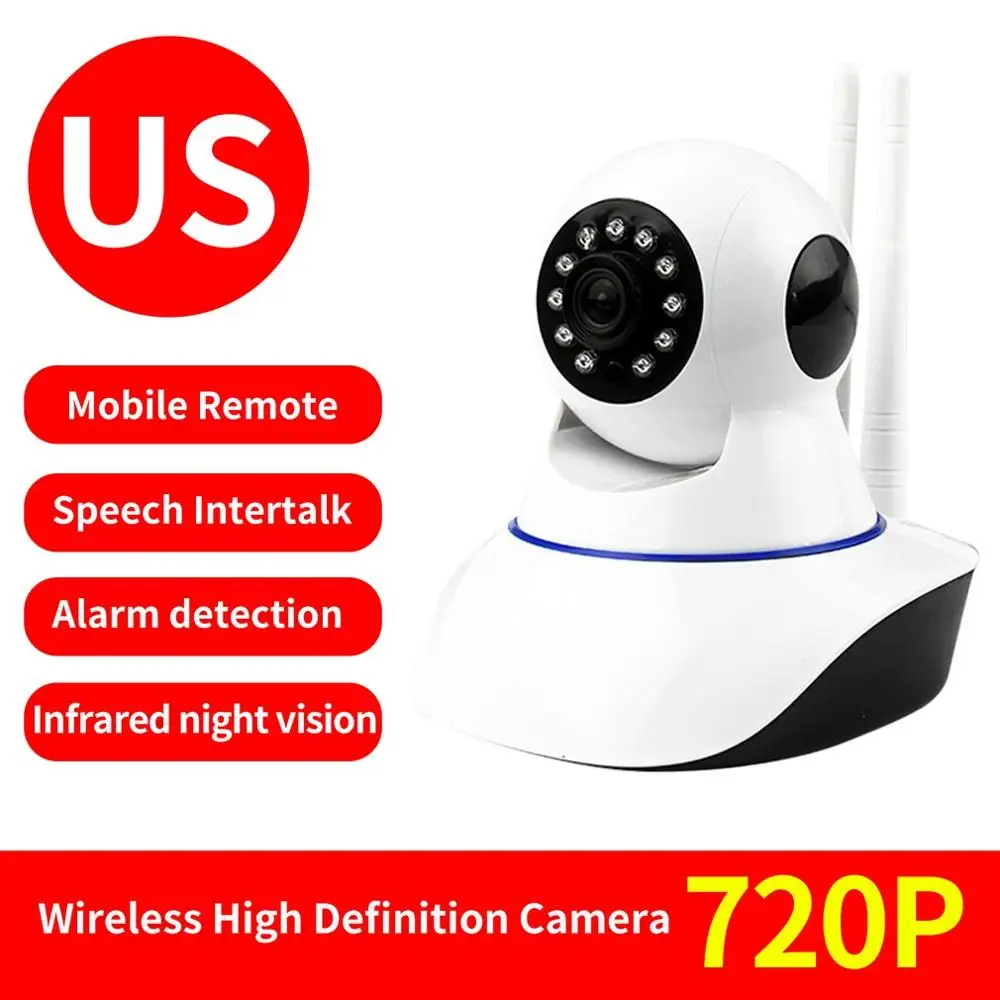 Беспроводная веб-камера Wifi HD Pan Tilt безопасности Ir Ночная домашняя СВЕТОДИОДНЫЙ