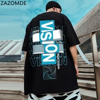 zazomde t shirt hip hop graffiti printing short sleeve tshirts streetwear mens harajuku casual cotton tees shirts man t shirt
