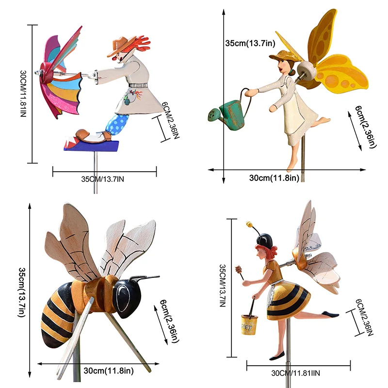 

Windmill Whirly Whirligig-Clown Garden Lawn Decor Lawn Courtyard Garden Decor Wind Spinner