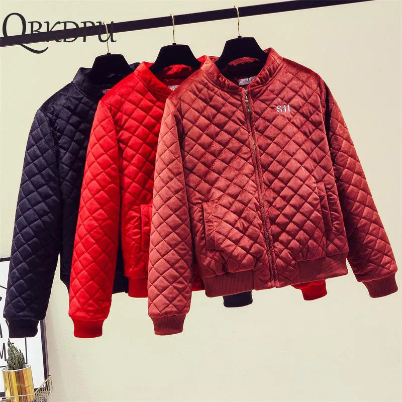 Модная женская короткая зимняя куртка с вышивкой корейское вельветовое