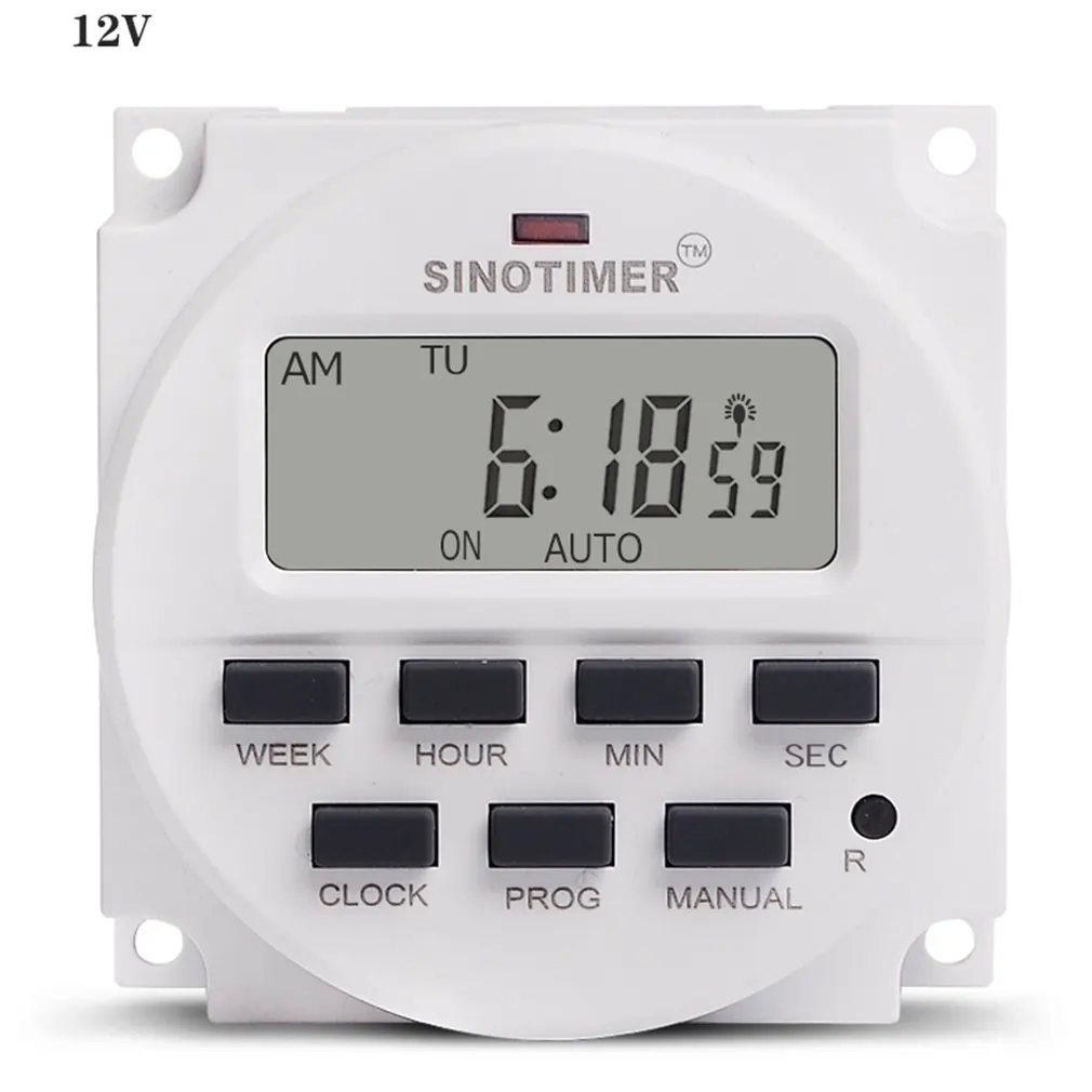 

SINOTIMER TM618sH Interval Power Supply 7 Days Weekly Programmable Digital Electronic Lighting Daily Timer Switch