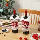 Рождественское украшение, чехол для винных бутылок, 2021 год, рождественские украшения в виде снеговика, оленя, для домашнего стола, чехол для бутылки шампанского