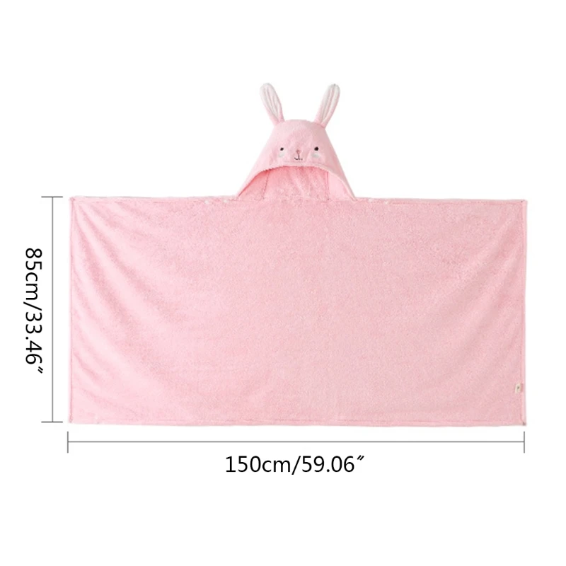

Baby Cartoon Cute Animal Hooded Bath Towel Ultra Soft Super Absorbent Bathrobe