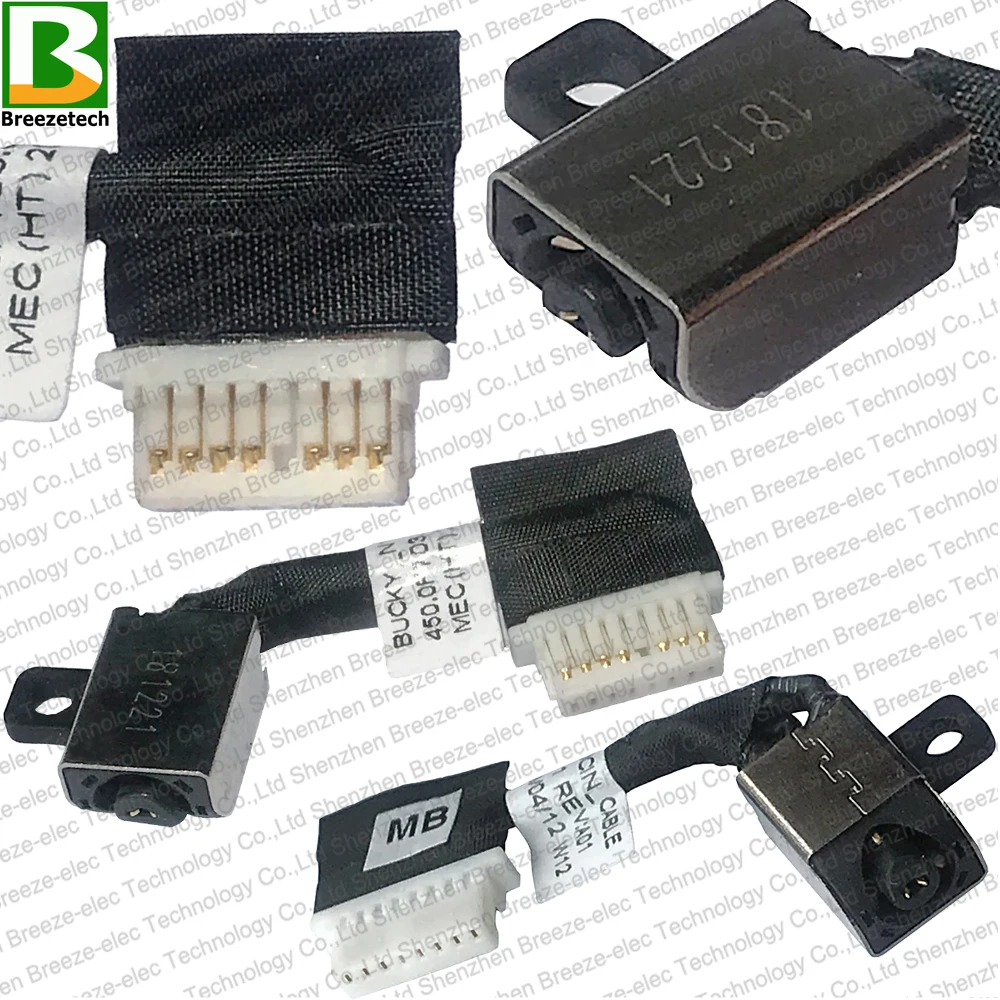 Оригинальный новый разъем питания постоянного тока для ноутбука с кабелем Dell