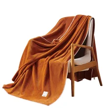 Manta nórdica de terciopelo de leche de doble capa para siesta, oficina, aire acondicionado, sofá, manta de ocio, decoración del hogar (3)