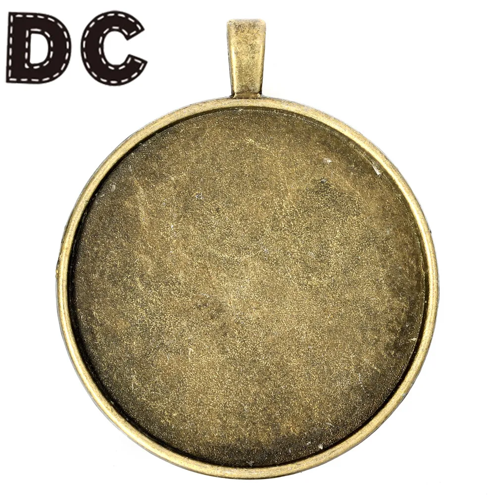 10 шт./лот древний красный пустой лоток Подвеска База подходит 40 мм круглый