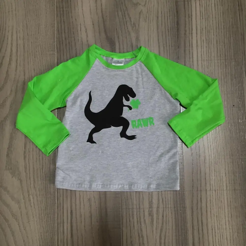 Новое поступление Весенняя хлопковая футболка с длинным рукавом для маленьких