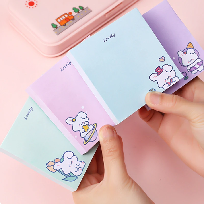

Mint rabbit Memo Pad 80 Sheets Cartoon Cute Mini Note Creative School Office Message Paper Kawaii Stationery