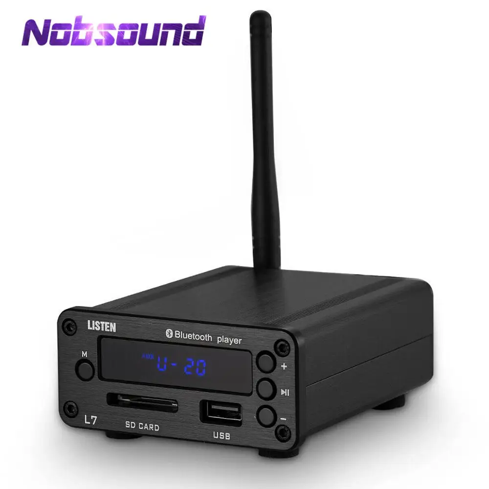 

2022 Nobsound HiFi Bluetooth 5.0 Receiver DAC Stereo Audio Preamp USB Music Player FM Radio Headphone amp Supports U-Disk SD