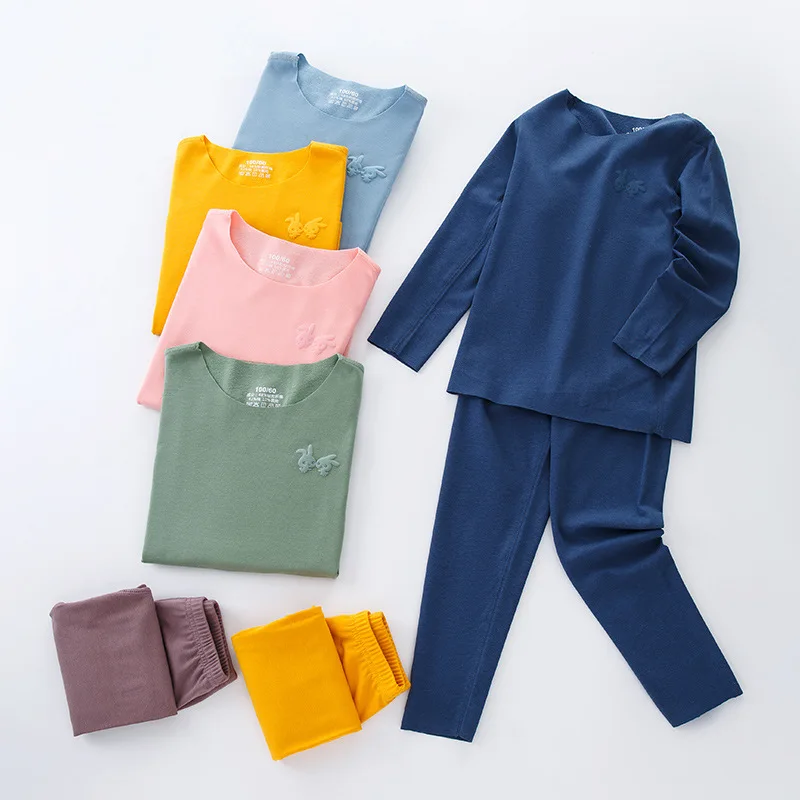 Бесшовный комплект термобелья для детей на осень и зиму пижама мальчиков