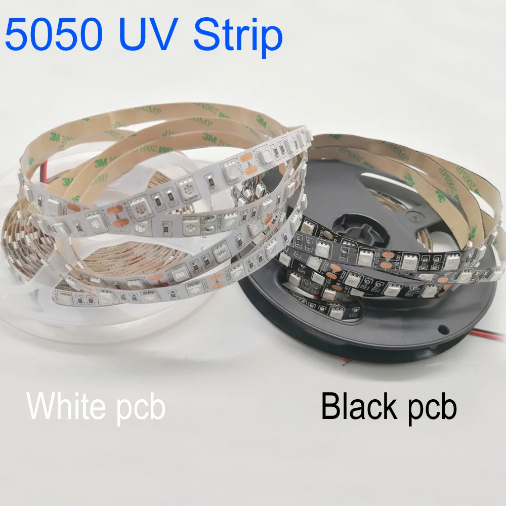 УФ светодиодный полосы светильник 5050 SMD 60 s/m 395 405nm ультрафиолетовым излучением