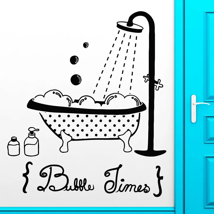 Настенные стикеры в ванную душевую домашнее украшение Виниловая наклейка на